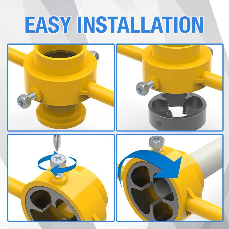 2Pcs Plastic Pipe Thread Die Kit