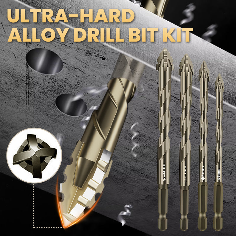 High Strength 4 Flute Serrated Eccentric Drill Bit Kit