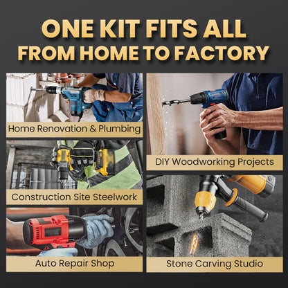High Strength 4 Flute Serrated Eccentric Drill Bit Kit