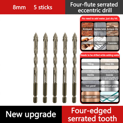 High Strength 4 Flute Serrated Eccentric Drill Bit Kit