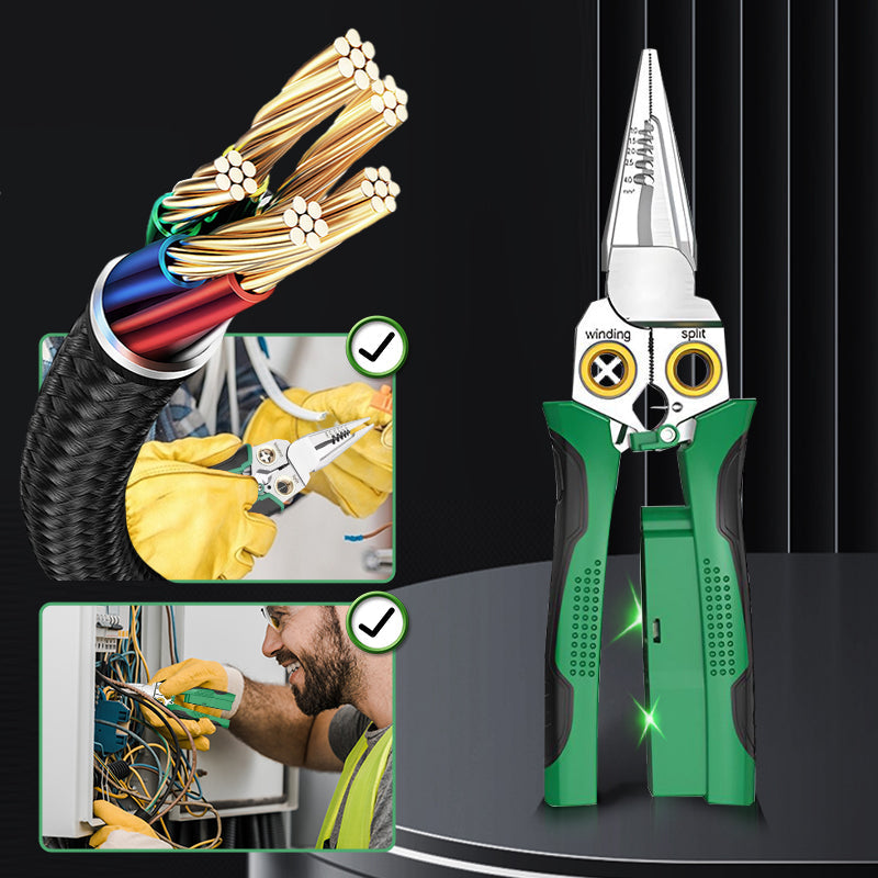8 In 1 Multi Functional Wire Stripper Scissors With Electrical Test