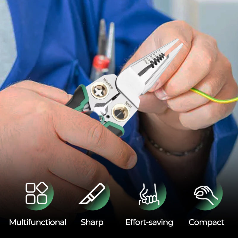 8 In 1 Multi Functional Wire Stripper Scissors With Electrical Test