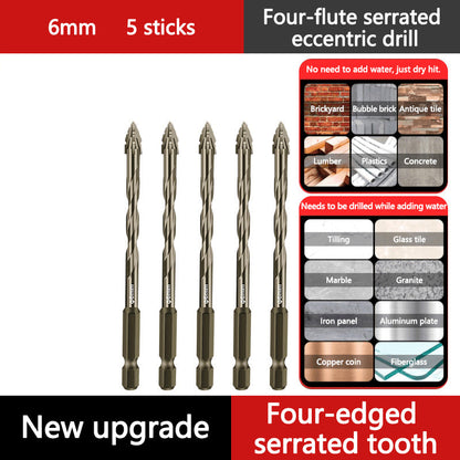 High Strength 4 Flute Serrated Eccentric Drill Bit Kit