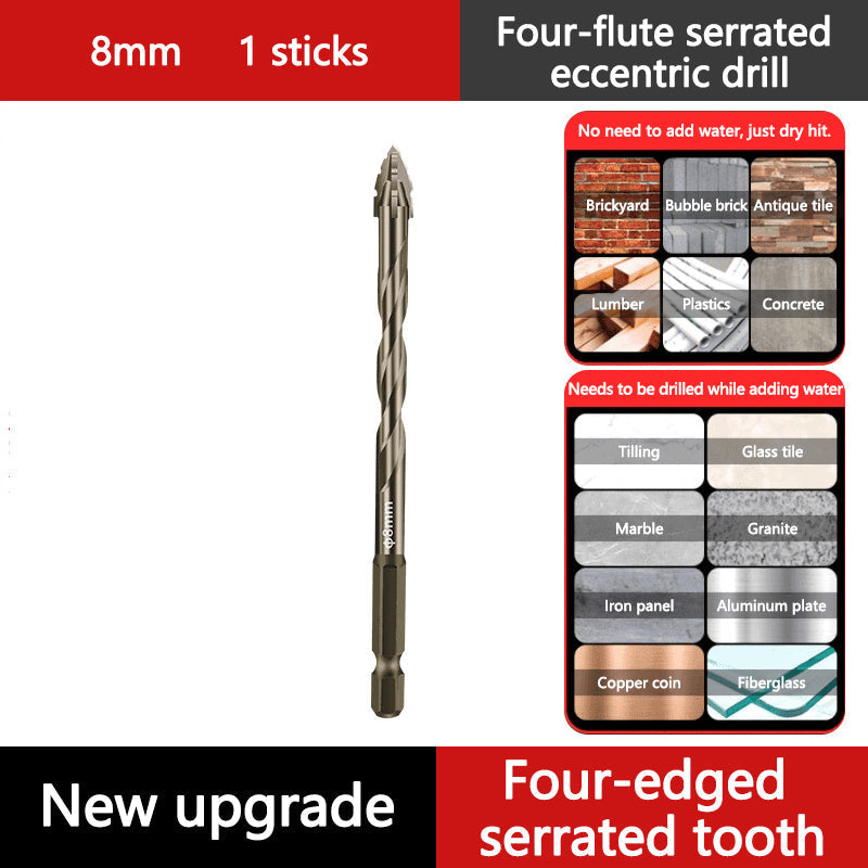High Strength 4 Flute Serrated Eccentric Drill Bit Kit