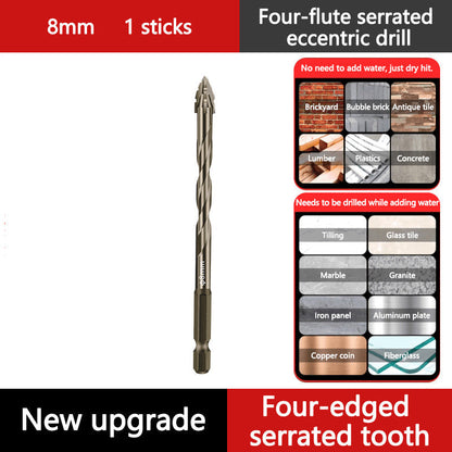 High Strength 4 Flute Serrated Eccentric Drill Bit Kit