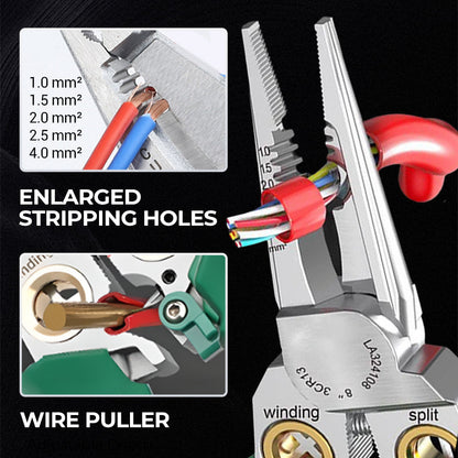 8 In 1 Multi Functional Wire Stripper Scissors With Electrical Test