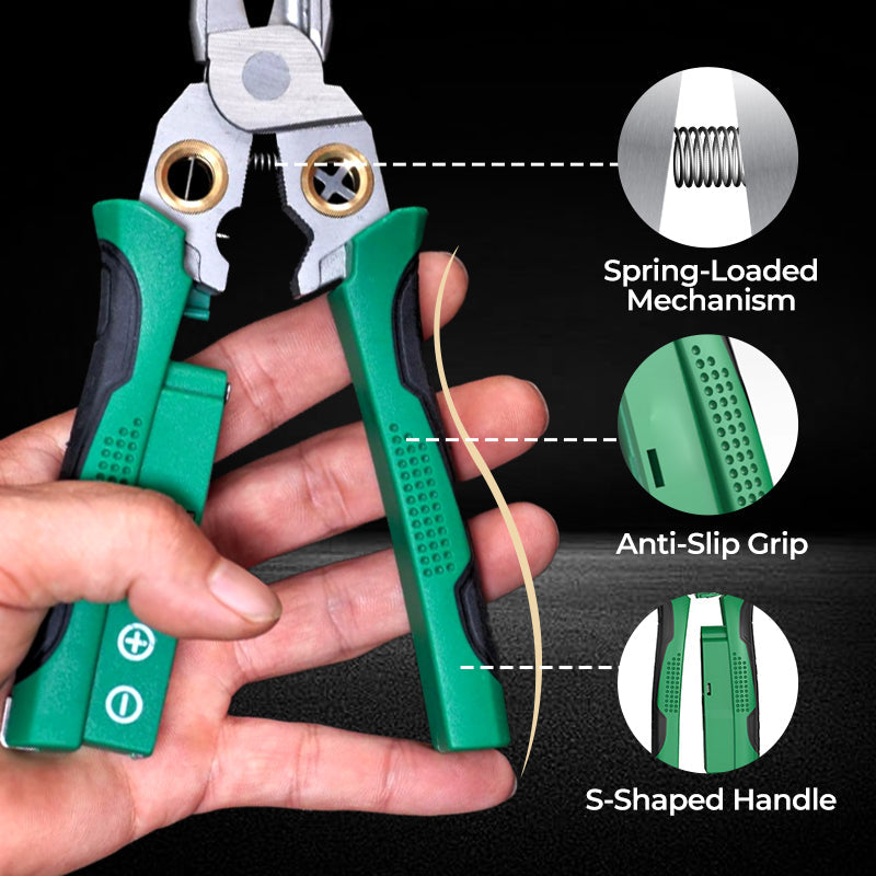 8 In 1 Multi Functional Wire Stripper Scissors With Electrical Test