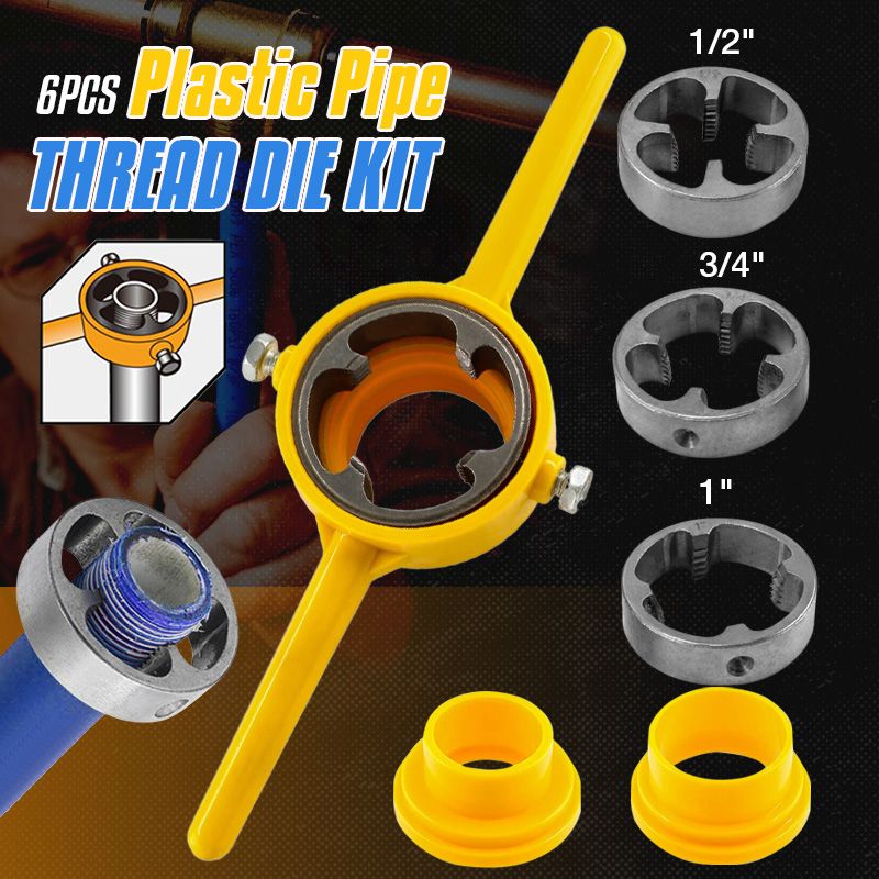 2Pcs Plastic Pipe Thread Die Kit