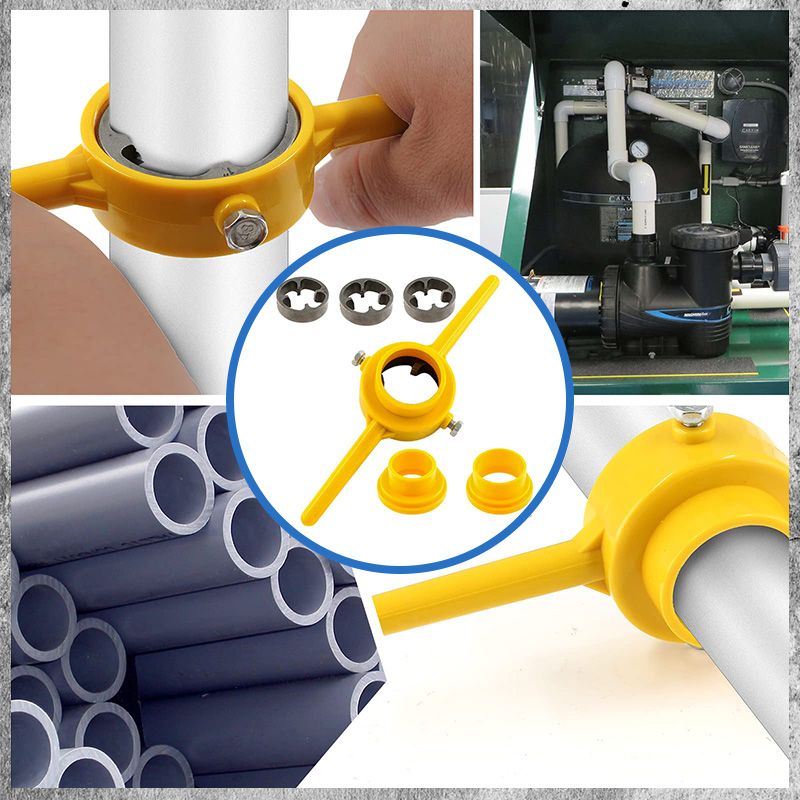 2Pcs Plastic Pipe Thread Die Kit