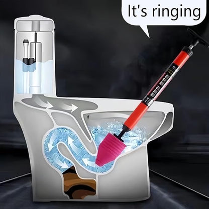 High Pressure Toilet Unblock One Shot Toilet Pipe Plunger, Upgraded Toilet Plunger Kit High Pressure Air Drain Clog Remover Plumbing Tool For Sink Bathroom Bathtub Clogged Pipe