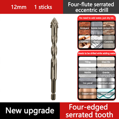 High Strength 4 Flute Serrated Eccentric Drill Bit Kit