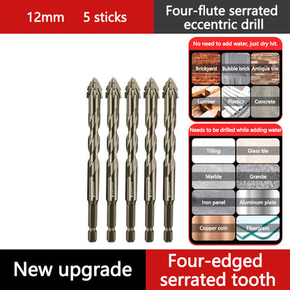 High Strength 4 Flute Serrated Eccentric Drill Bit Kit