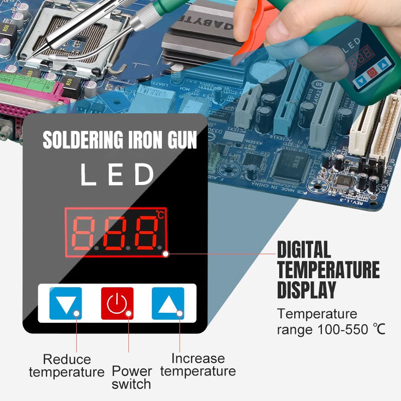 Digital Display Soldering Iron Auto Feed Tin Wire