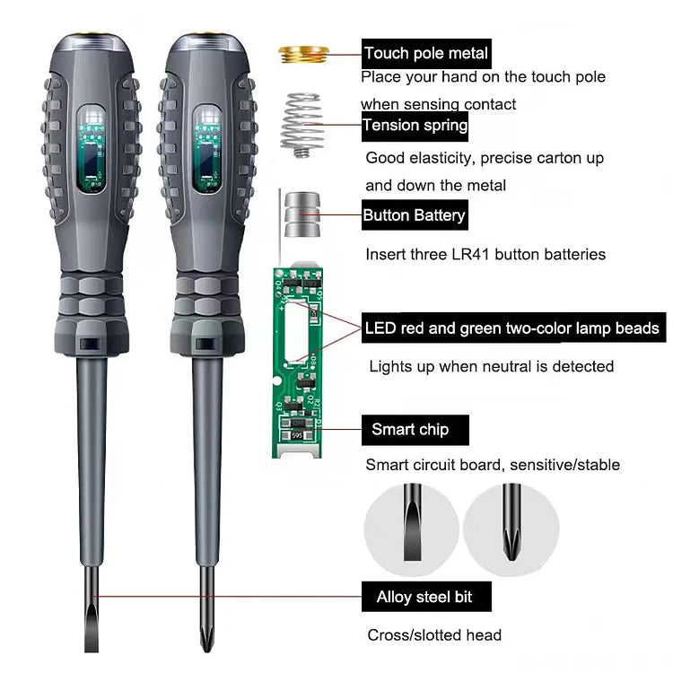 2 In 1 High Torque Strong Magnetic Screwdriver Electricity Detector