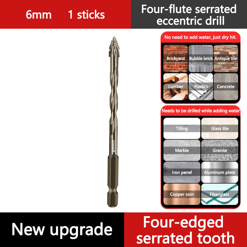 High Strength 4 Flute Serrated Eccentric Drill Bit Kit