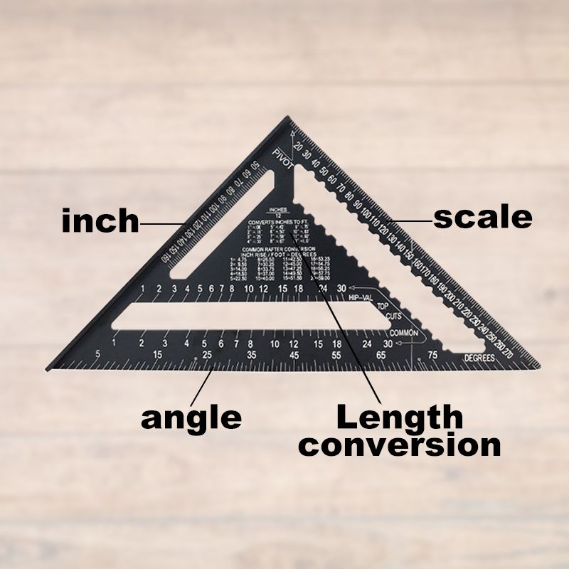 Woodworking Triangle Ruler 7 12 Inch