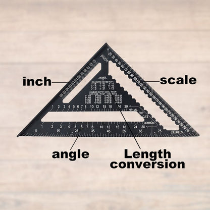 Woodworking Triangle Ruler 7 12 Inch