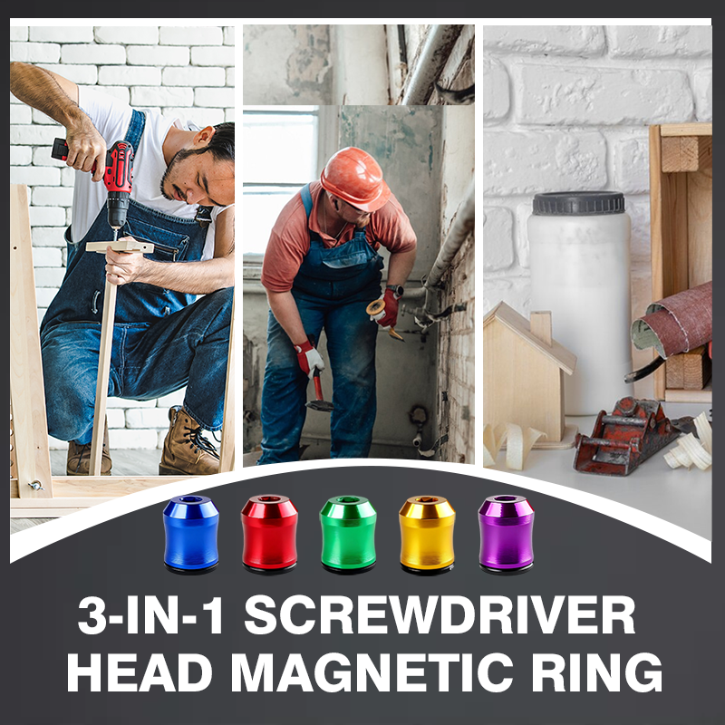 3 In 1 Magnetic Screwdriver Ring Quick Bit Swap, Secure Hold & Portable
