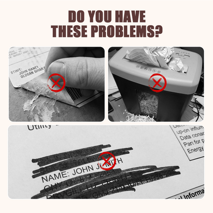 Privacy Roller Stamp Hide Personal Info Instantly. No Shredding Needed. Refillable & Portable