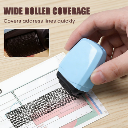 Privacy Roller Stamp Hide Personal Info Instantly. No Shredding Needed. Refillable & Portable