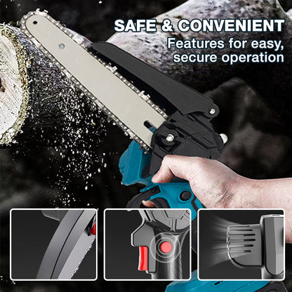 6 Inch Cordless Mini Chainsaw With 2 Batteries