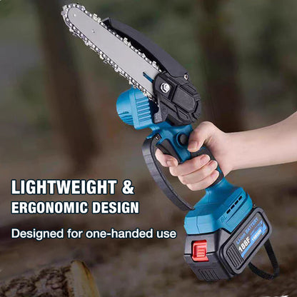 6 Inch Cordless Mini Chainsaw With 2 Batteries