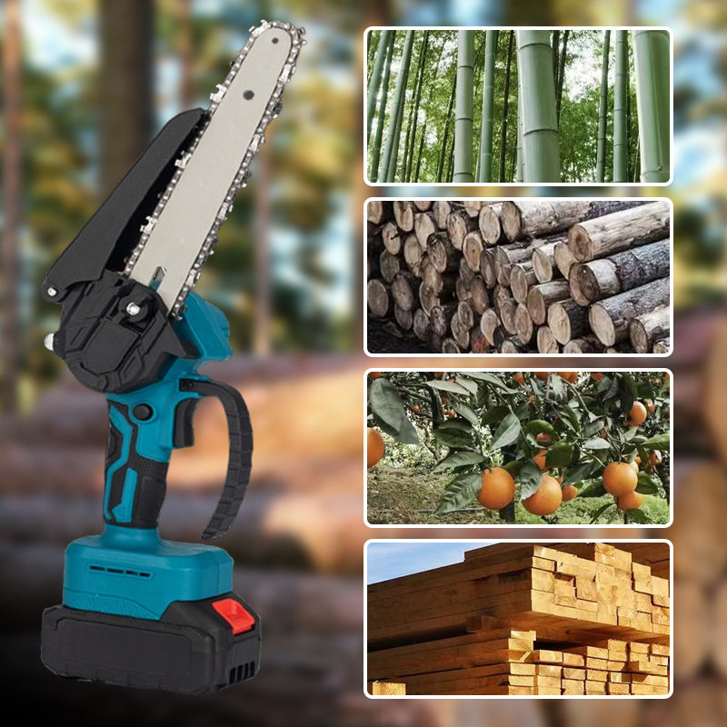 6 Inch Cordless Mini Chainsaw With 2 Batteries