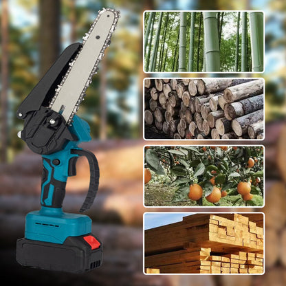 6 Inch Cordless Mini Chainsaw With 2 Batteries