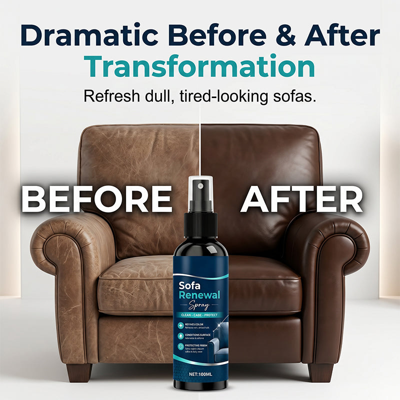 Sofa Renewal Spray Deep Conditions & Softens, Prevents Cracks. Creates Invisible Shield Against Spills & Stains