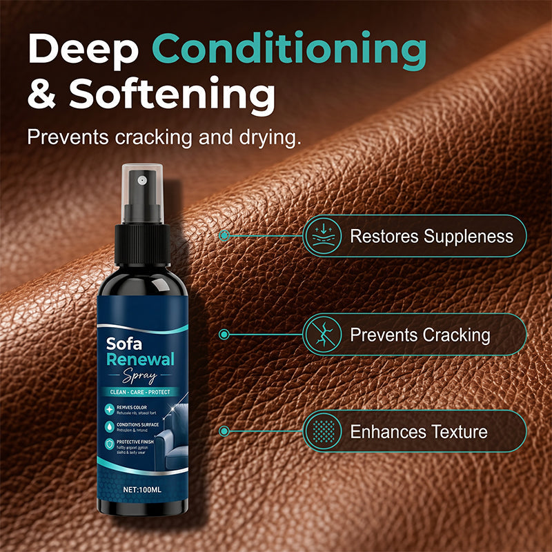 Sofa Renewal Spray Deep Conditions & Softens, Prevents Cracks. Creates Invisible Shield Against Spills & Stains