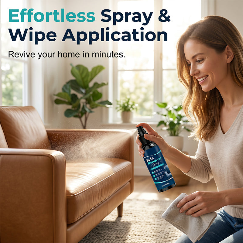 Sofa Renewal Spray Deep Conditions & Softens, Prevents Cracks. Creates Invisible Shield Against Spills & Stains