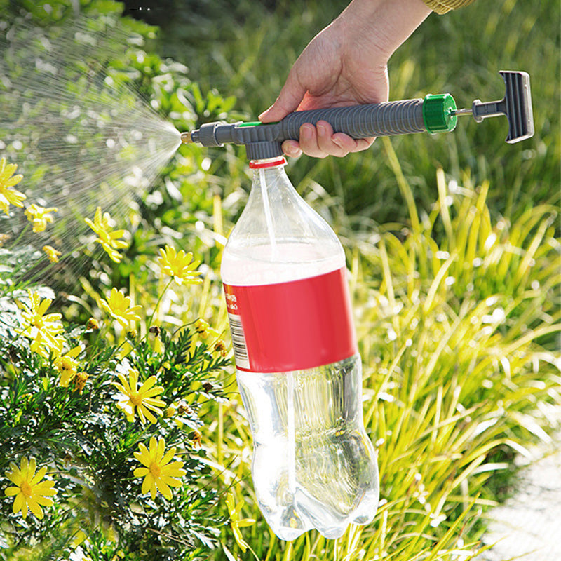 Now Manual Drink Bottle Sprayer With Adjustable Nozzleportable Diy Garden Spray Tool, Fits Standard Plastic Bottles For Plant Watering, Fertilizing & Pest Control
