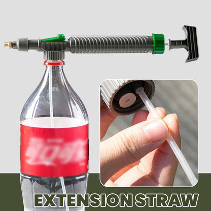 Now Manual Drink Bottle Sprayer With Adjustable Nozzleportable Diy Garden Spray Tool, Fits Standard Plastic Bottles For Plant Watering, Fertilizing & Pest Control