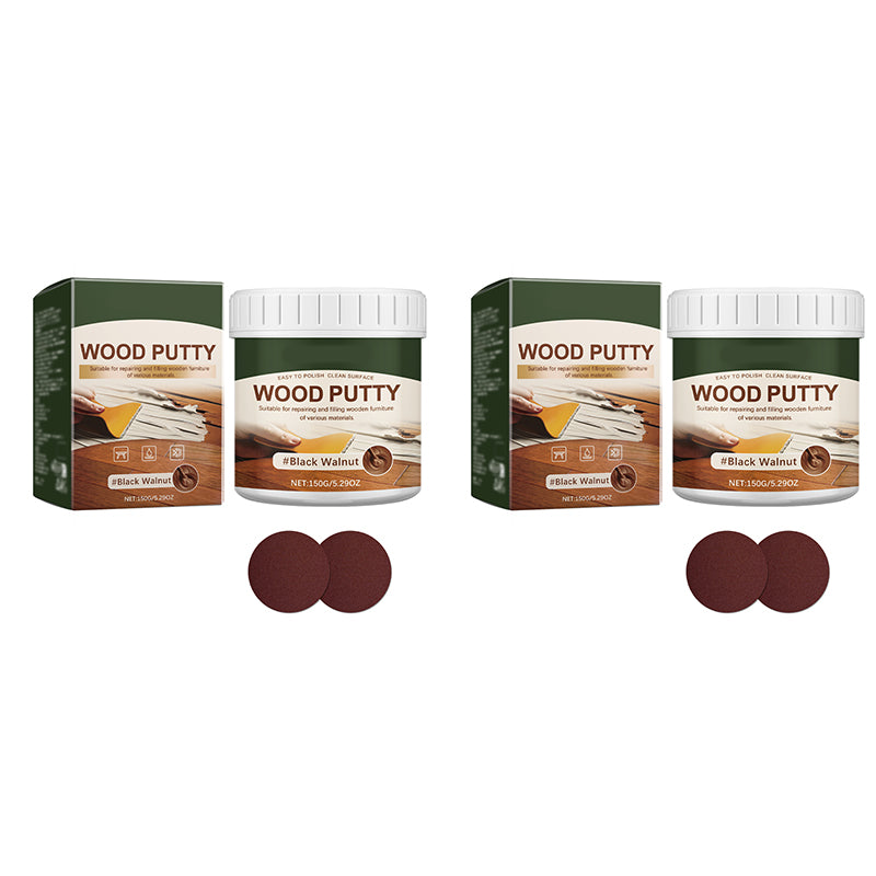Wood Repair Filler Putty Fills Cracks & Chips, Smooths Surfaces, Blends With Dark Wood