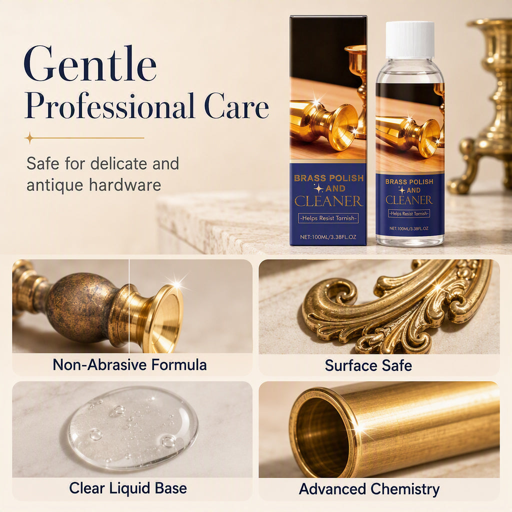 Tarnished Brass Fix It Fast Polish & Cleaner Removes Oxidation, Restores Shine, Gentle On Surfaces Easy Application