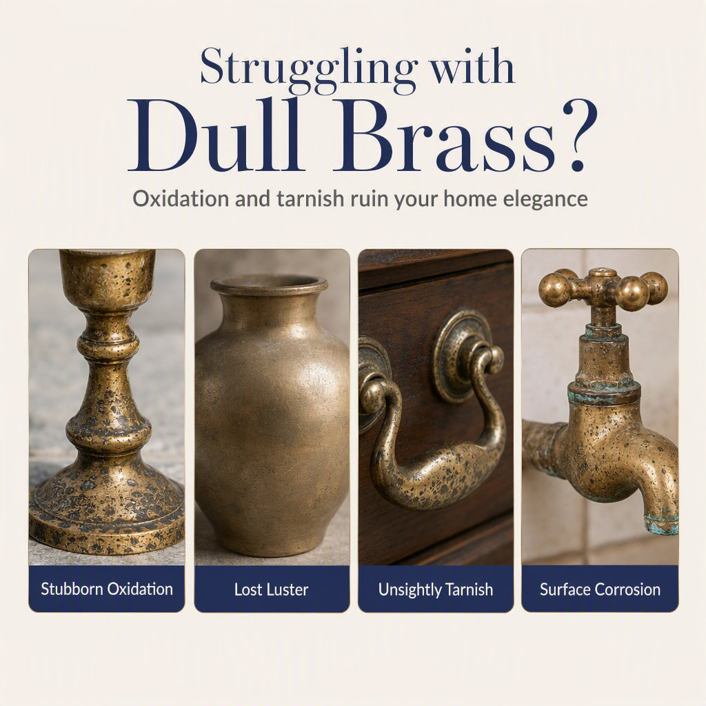 Tarnished Brass Fix It Fast Polish & Cleaner Removes Oxidation, Restores Shine, Gentle On Surfaces Easy Application