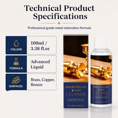 Tarnished Brass Fix It Fast Polish & Cleaner Removes Oxidation, Restores Shine, Gentle On Surfaces Easy Application