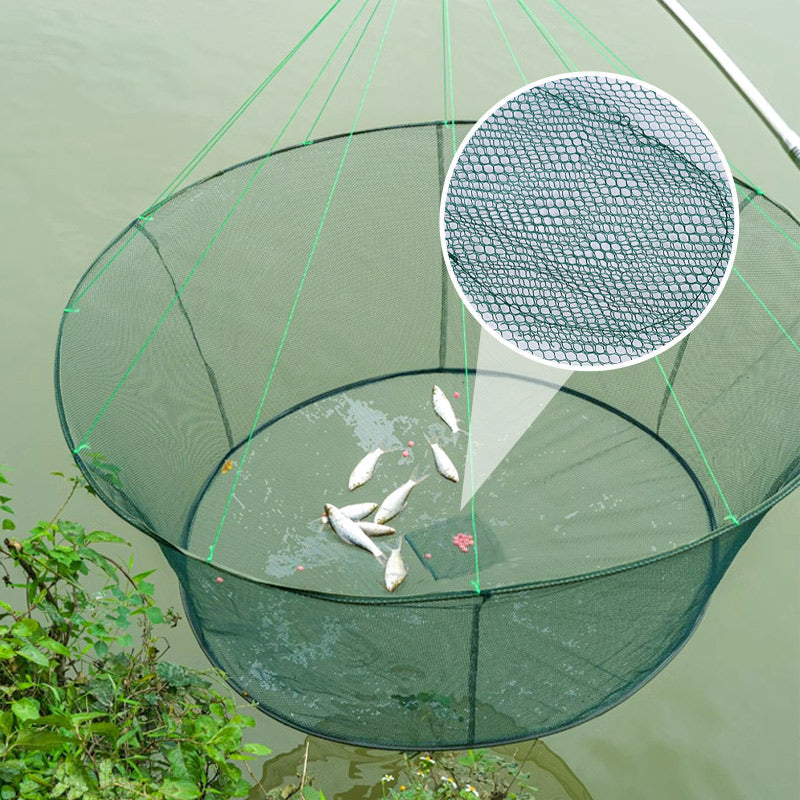 Portable Foldable Hand Casting Fishing Net With Rope