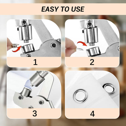 Eyelet Pliers For Tarpaulins Complete Grommet Punch Kit